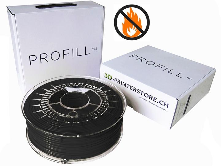 3d-printerstore.ch PROFILL Filament ABS-PC flammhemmend schwarz 0.5kg 2.85mm (ABS, 2.85 mm, 500 g, Schwarz)