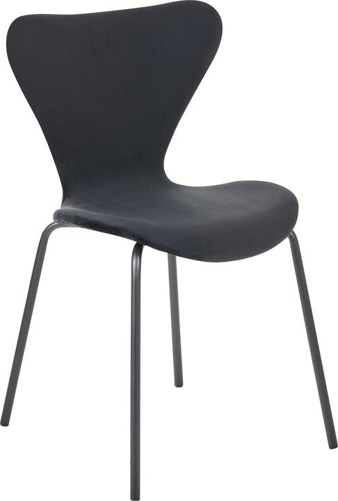 Actual product image Beliani Esszimmerstuhl Samtstoff schwarz 2er Set BOONVILLE