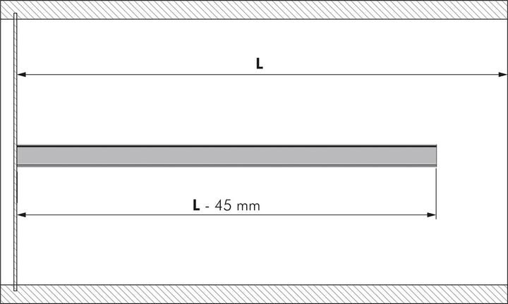 Actual product image Italiana Ferramenta Aluprofil Kiaro, max 550mm, schwarz