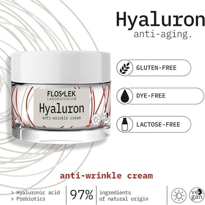 Actual product image Floslek FLOSLEK Hyaluron krem przeciwzmarszczkowy na dzień 50ml (50 ml, Day cream)