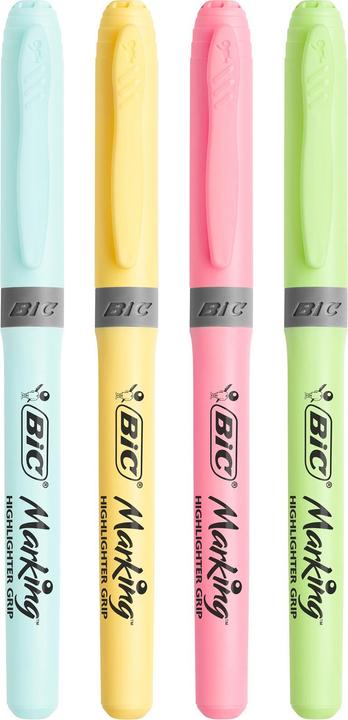Produktbild Bic Leuchtmarker Highlighter Grip (Mehrfarbig, 3.30 mm, 4 x)