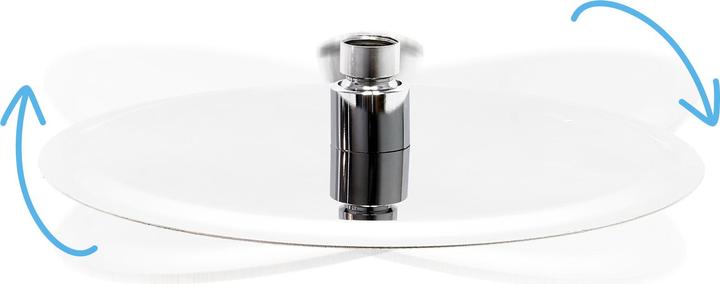 Produktbild Wiltec Regendusche rund 20cm Edelstahl Duschkopf Rainshower