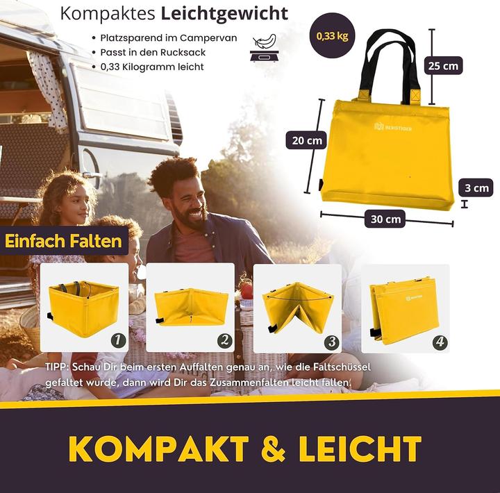 Actual product image Bertiger Faltbare Camping-Spülschüssel