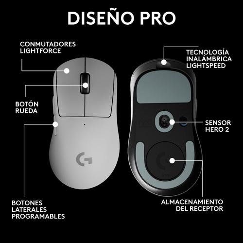 Image du produit Logitech G Pro X Superlight 2 DEX Lightspeed (Sans fil, Filaire)