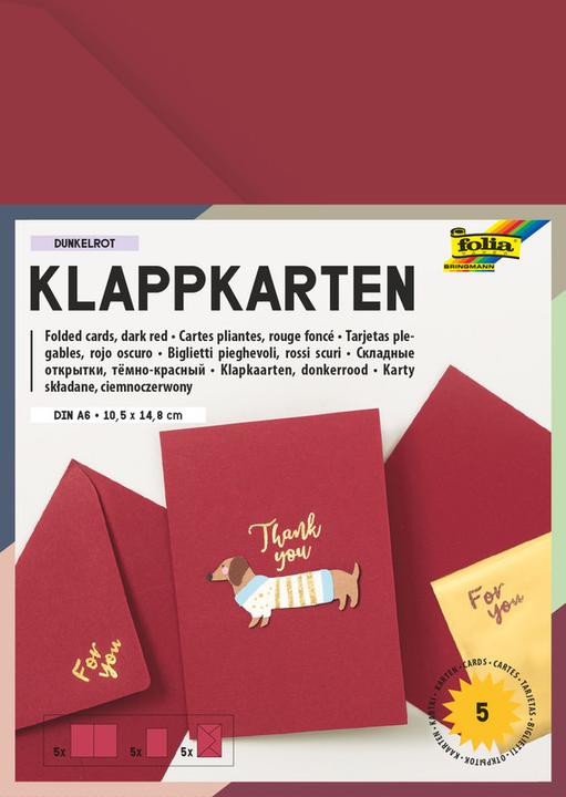 Immagine prodotto Folia Carte doppie rettangolari 220 g/m2 (220 g/m², 5x)