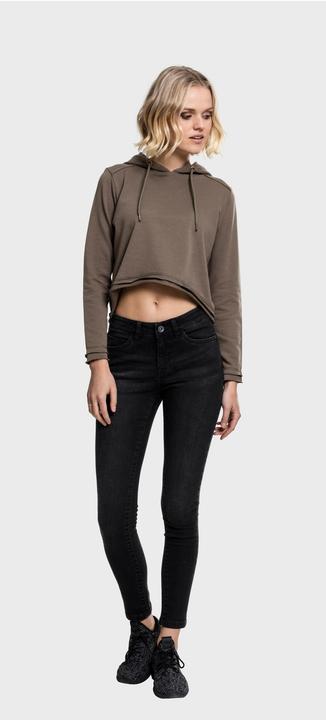 Immagine prodotto Urban Classics Felpa da donna con cappuccio in spugna ritagliata (XS)