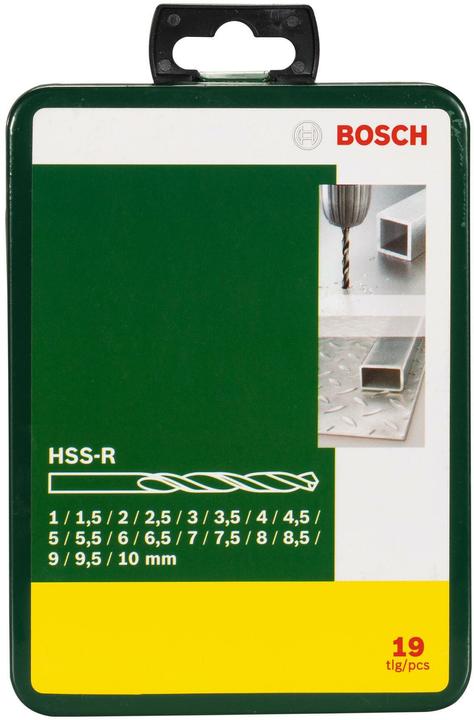 Produktbild Bosch Zubehör Metallbohrer-Set HSS-R, 19-teilig, 1 - 10 mm (1 mm, 1.5 mm, 2 mm, 2.5 mm, 3 mm, 3.5 mm, 4 mm, 4.5 mm, 5 mm, 5.5 mm, 6 mm, 6.5 mm, 7 mm, 7.5 mm, 8 mm, 8.5 mm, 9 mm, 9.5 mm, 10 mm)