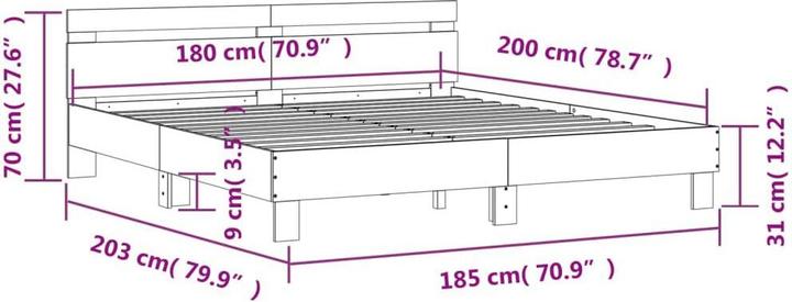 Image du produit vidaXL Bettgestell (180 x 200 cm)