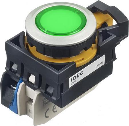 Produktbild Idec CW22mm PBI metal momt 1NC 230VAC gn