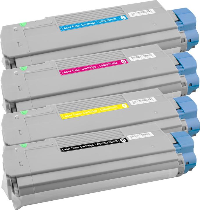 Produktbild Plutoos Oki C5650 Toner XXL kompatibel, 4er Farbset