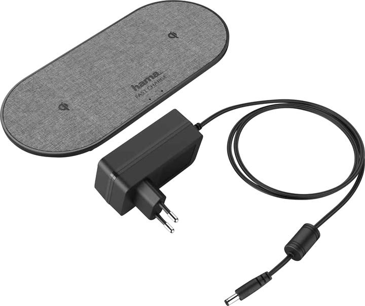 Produktbild Hama QI-FC10 DUO Induktive Ladematte + AC-Netzteil (10 W)