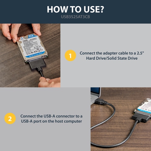 Actual product image StarTech Adapter USB 3.0 to 2.5" SATA III