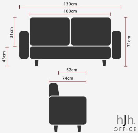 Actual product image Hjh Office Curacao (2 person sofa)