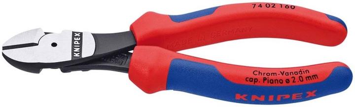 Productafbeelding Knipex Power zijkniptang DIN ISO 5749 L.160mm recht met afschuining zwart atram. kop pol. 2comp. schede... (160 mm)