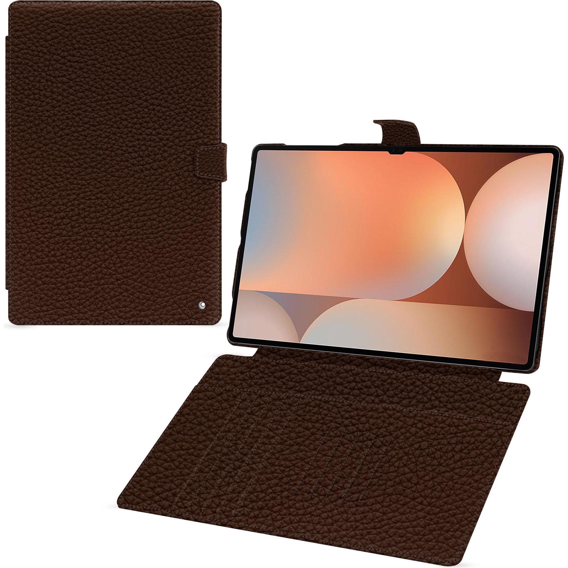 Noreve Lederschutzhülle für Samsung Galaxy Tab S10 Ultra (Galaxy Tab S10 Ultra), Tablet Hülle, Braun