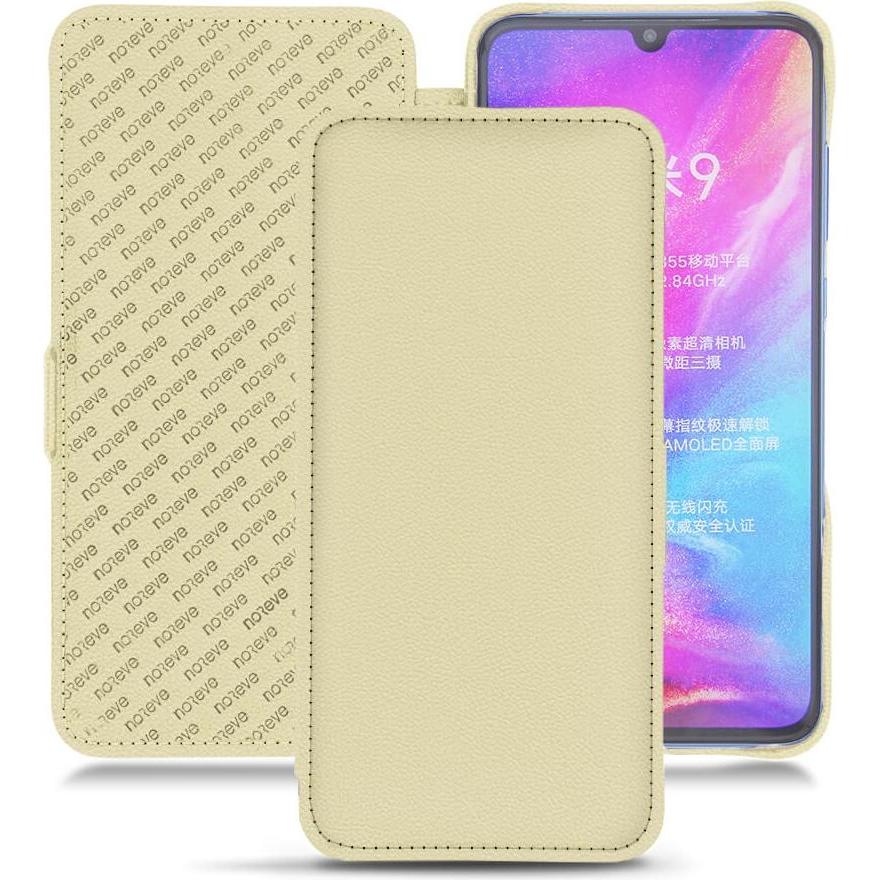 Noreve Lederschutzhülle horizontal (Xiaomi Mi 9), Smartphone Hülle, Beige