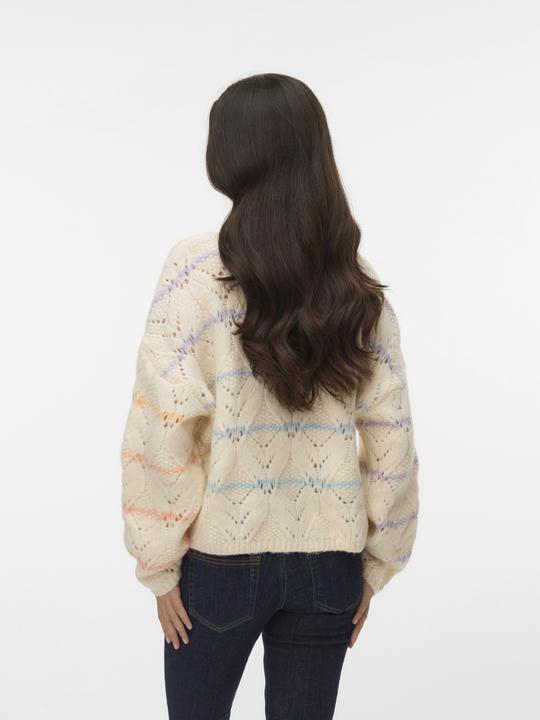 Produktbild Vero Moda Gestreifter Pullover mit Lochmuster (M)