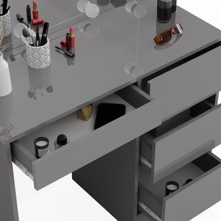 Produktbild Vicco Sherry mit Hocker und Beleuchtung (90 x 75 x 40 cm)