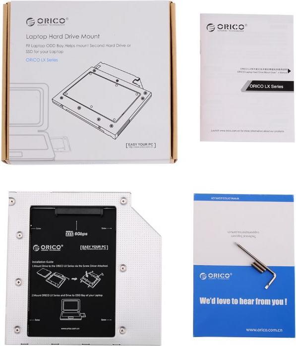 Actual product image Orico LX Series L95SS V1 PRO 9.5mm Caddy 2.5 inch HDD Rack