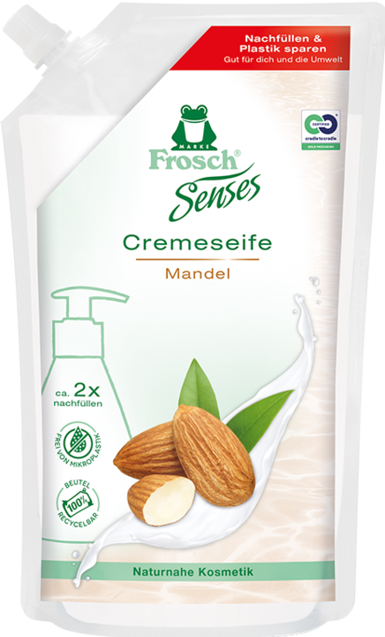Actual product image Frosch Cream Soap Almond Milk (Liquid soap, 500 ml)