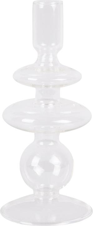 Actual product image present time Candle holder 19.5 cm, 1 piece, Transparent (10 x 11 x 22 cm)
