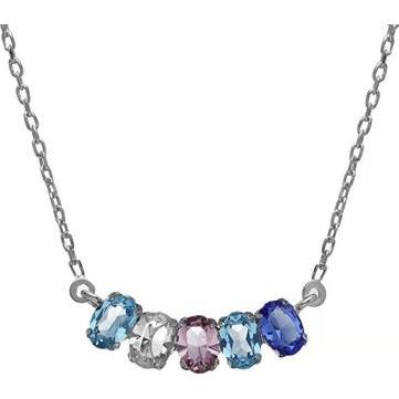 Victoria Cruz, Halsschmuck, Charming silver necklace with Harmony crystals A4692-08HG
