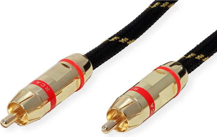 Roline GOLD Cinch-Verbindungskabel simplex Stecker / Stecker, Rot 2,5m ...