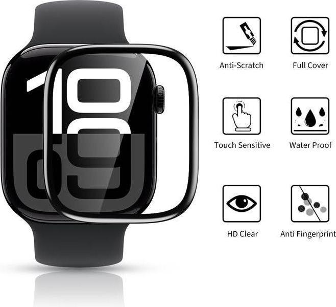 Produktbild Hofi HYBRIDGLAS HYBRID PRO+ 2-PACK FÜR APPLE WATCH 10 / 11 (42 MM) SCHWARZ