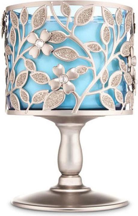Actual product image Bath & Body Works Candle holder Vine Leaf Pedestal - Silver and gold