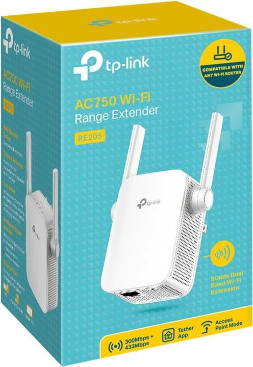 Produktbild TP-Link Re205 (750 Mbit/s, 300 Mbit/s)