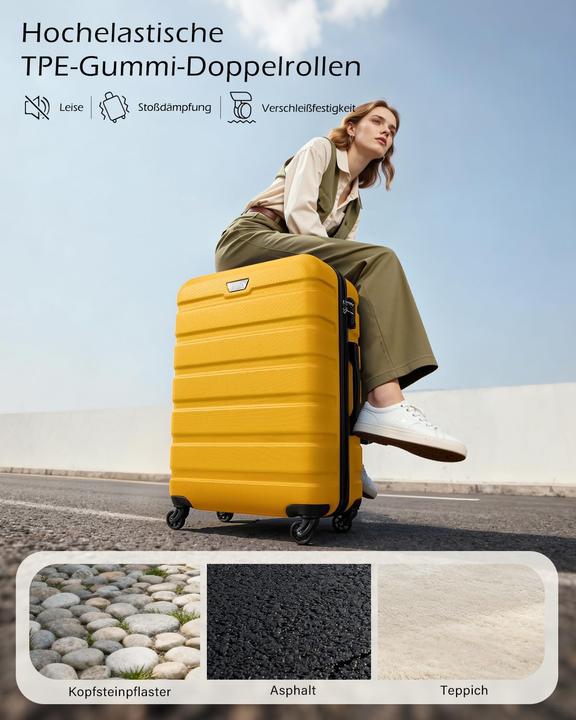 Actual product image Coolife Hartschalen-Handgepäckkoffer mit TSA-Schloss (38 l)