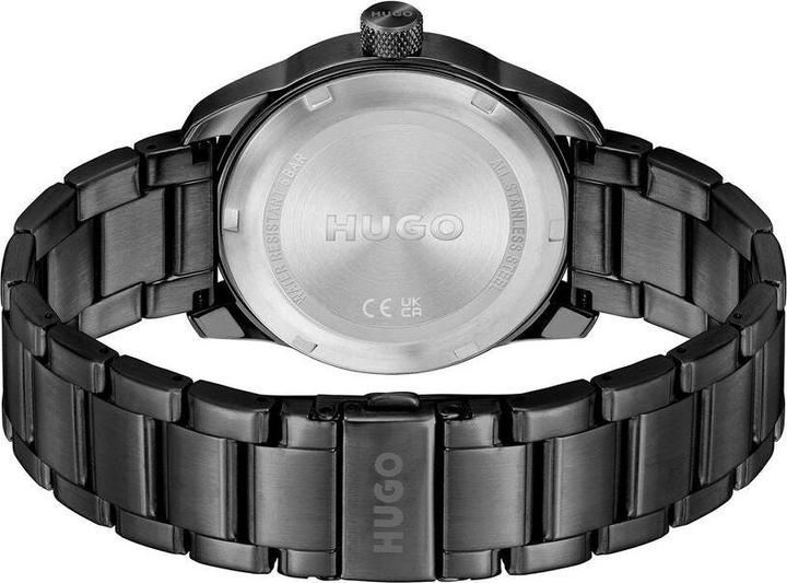 Produktbild HUGO HU1530333 #TREK Heren Horloge - Mineraalglas - Staal - Zwart - 42 mm breed - (42 mm)