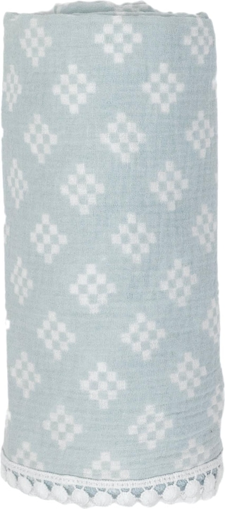 Lodger Mulltuch Tribe Muslin Ice Flow 120 x 120 cm (120 cm, 120 cm)