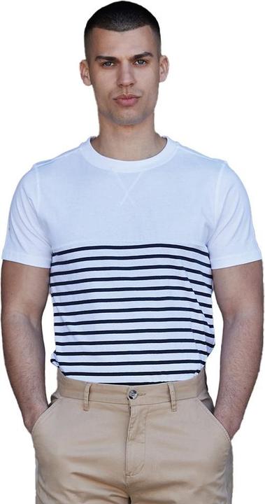 Immagine prodotto Front Row Maglietta unisexe adulte à rayures bretonnes sans étiquette (L)