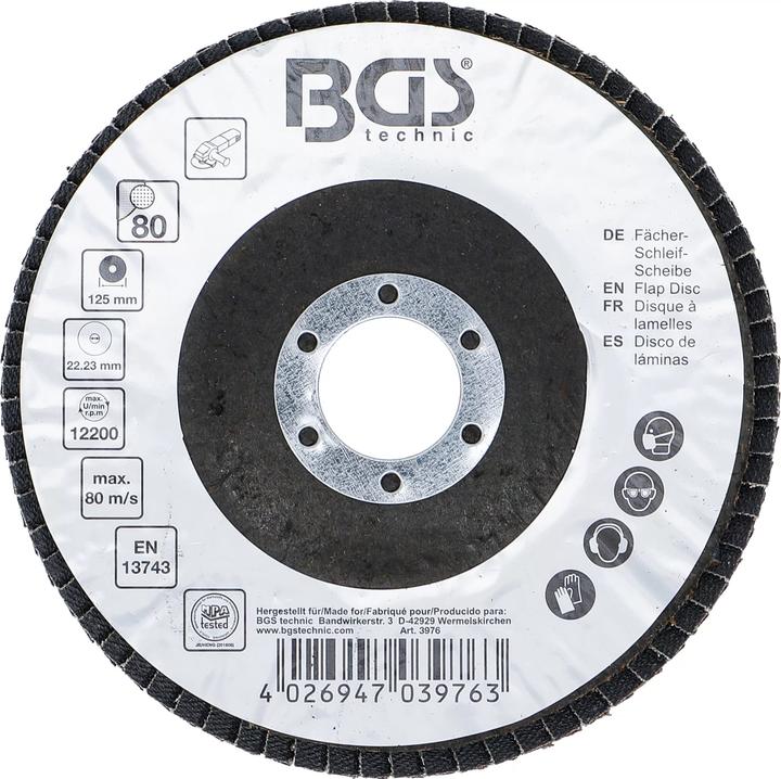 Produktbild BGS Fächer-Schleif-Scheibe Ø 125 mm K 80 (K 80)