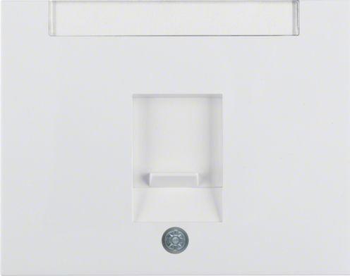 Berker Z. pcs. with dust protection slider and labelling field K.1 polar white, glossy