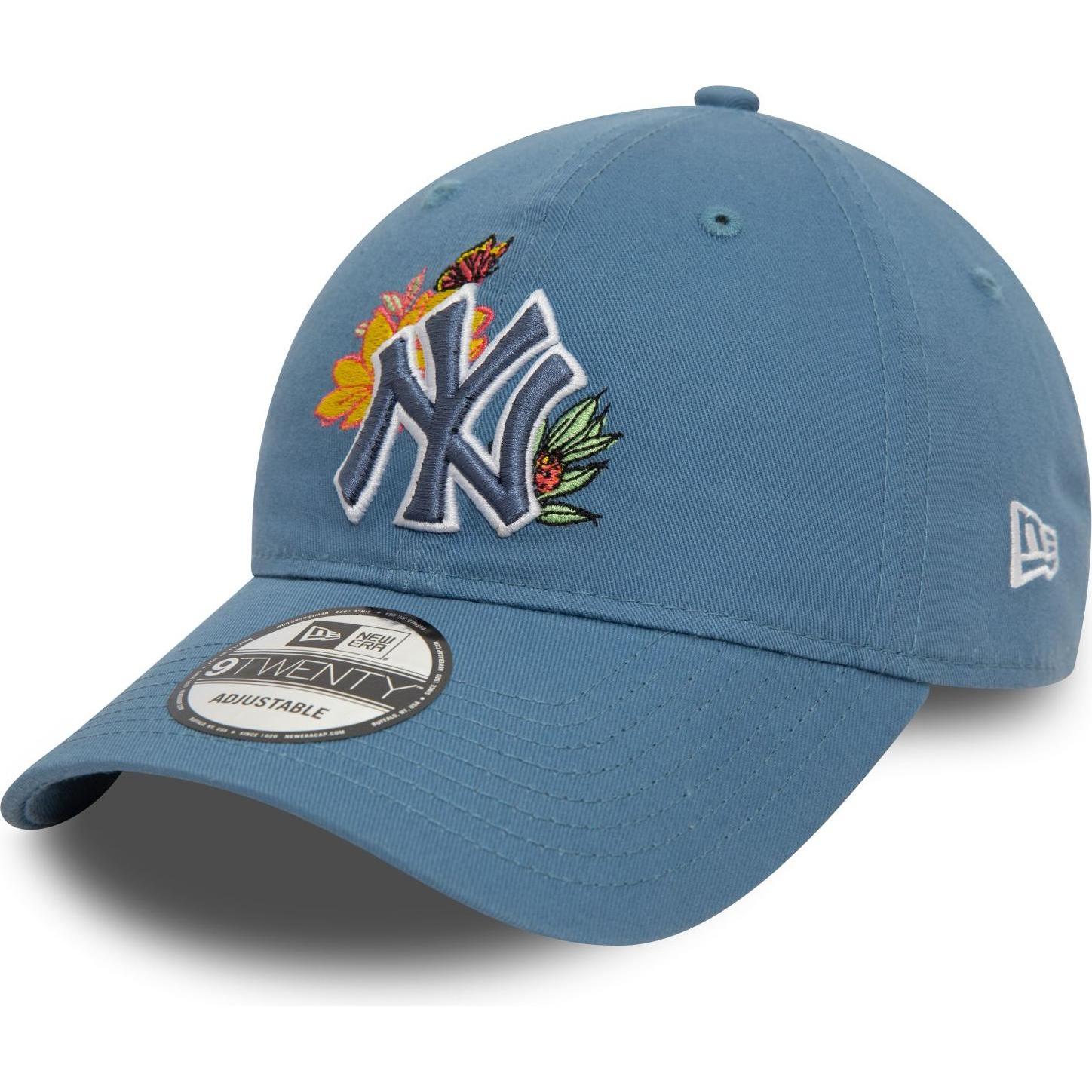New Era, Herren, Cap, 9Twenty Strapback Cap FLORAL New York Yankees, Blau