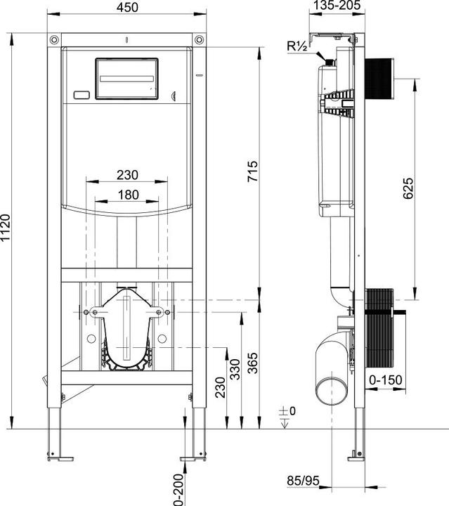 Produktbild Laufen CW102 Installationssystem, für wandhängende WCs, H9201020000001