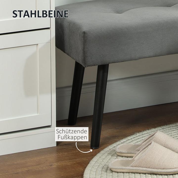 Image du produit Homcom Sitzbank Polyester, Stahl Grau (36 cm)