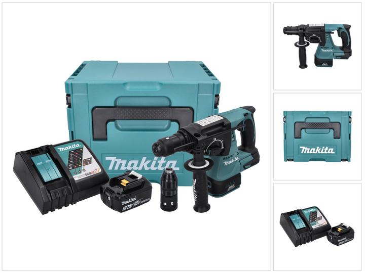 Image du produit Makita DHR 243 RF1J marteau perforateur sans fil 18 V 2.0 J SDS plus Brushless + 1x batterie 3.0 Ah +