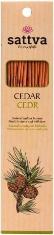 Sattva Ayurveda Sattva Natural Indian Incense Encens indien naturel Cedar 15Pcs