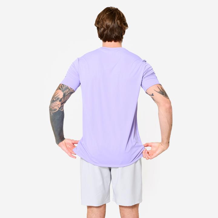 Produktbild Domyos Men's Short-Sleeved Crew Neck Breathable Fitness T-Shirt - Purple (S)