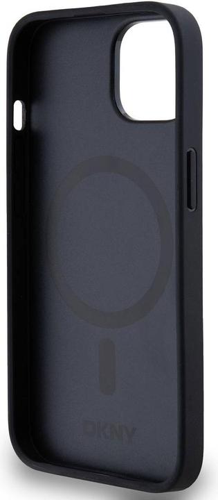 Produktbild DKNY PU Leather Repeat Pattern Bottom Stripe MagSafe Case for iPhone 13 Black (Apple iPhone 13)