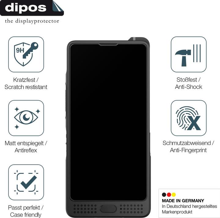 Actual product image Dipos Anti-Shock Screen Protector Matte (1 Piece, Sonim XP10)