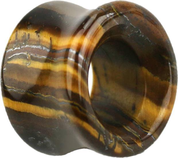 Image du produit Star Piercing Flared Tunnel en pierre d'oeil de tigre (sans laiton, Minéral)