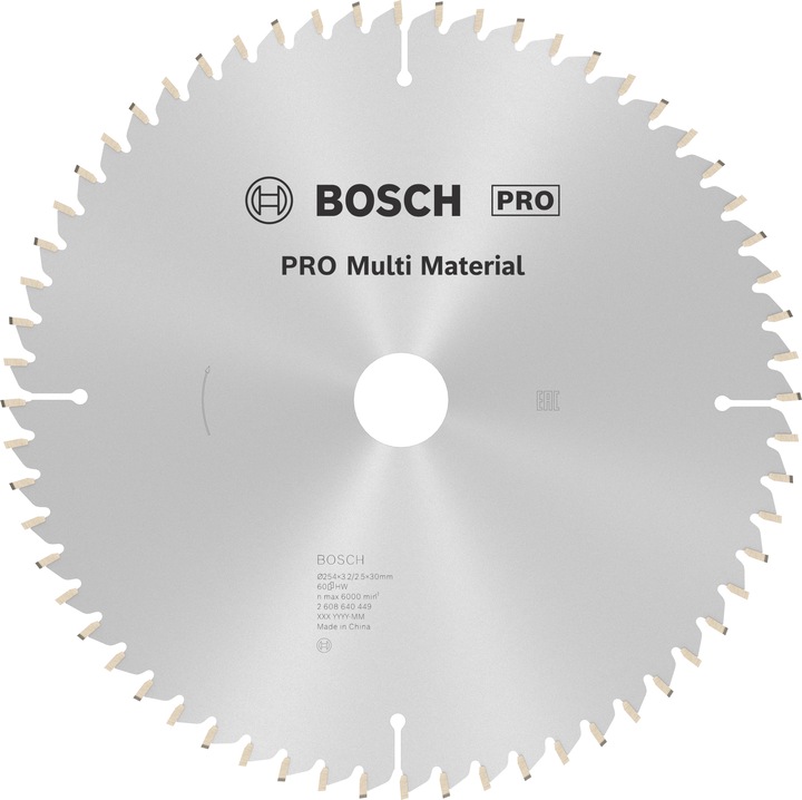 Immagine prodotto Bosch Professional Zubehör Lama per sega circolare PRO Multi Material, 254 x 3,2 x 30 mm