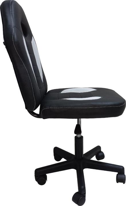 Image du produit HTI-Living Chaise de bureau réglable en hauteur et pivotant à 360° Noir-Blanc (37.50 - 47.50 cm)