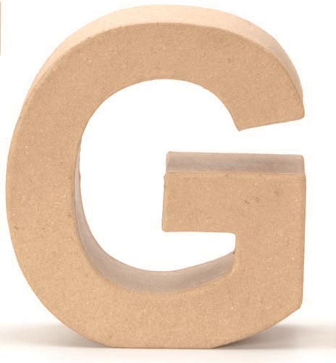 Actual product image Glorex Cardboard letter G 17,5X5,5cm