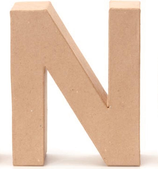 Actual product image Glorex Cardboard letter N 17,5X5,5cm