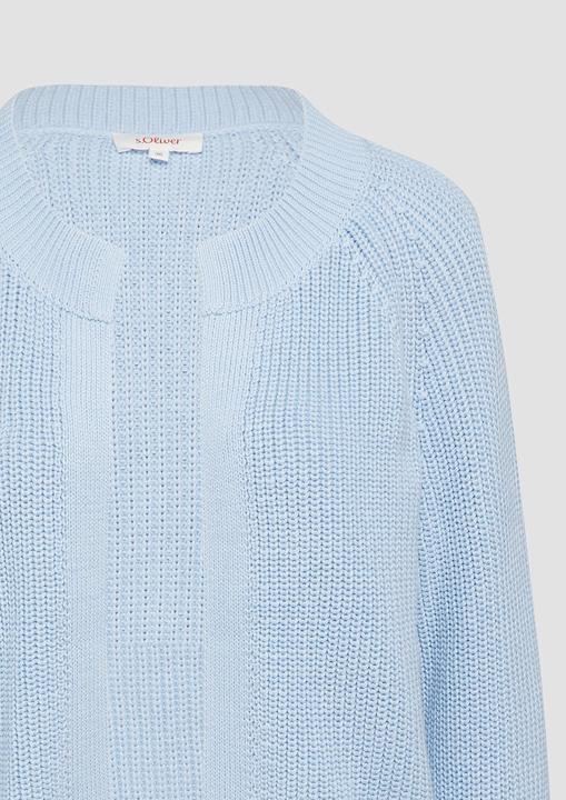 Produktbild s.Oliver Strickjacke Strickjacke mit Raglanärmeln und Rippbündchen (44)